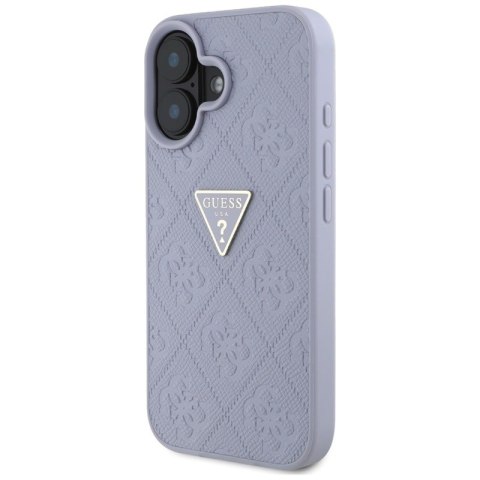 Guess Hot Stamp 4G Pattern Triangle Metal Logo - Etui do iPhone 16 (fioletowy) Guess Hot Stamp 4G Pattern Triangle Metal Logo - Etui do iPhone 16 (fioletowy)