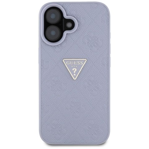 Guess Hot Stamp 4G Pattern Triangle Metal Logo - Etui do iPhone 16 (fioletowy) Guess Hot Stamp 4G Pattern Triangle Metal Logo - Etui do iPhone 16 (fioletowy)
