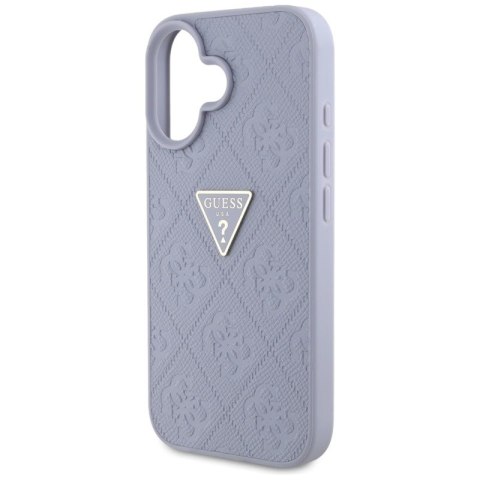 Guess Hot Stamp 4G Pattern Triangle Metal Logo - Etui do iPhone 16 (fioletowy) Guess Hot Stamp 4G Pattern Triangle Metal Logo - Etui do iPhone 16 (fioletowy)