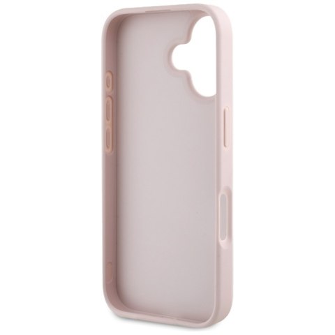 Guess Hot Stamp 4G Pattern Triangle Metal Logo - Etui do iPhone 16 (różowy) Guess Hot Stamp 4G Pattern Triangle Metal Logo - Etui do iPhone 16 (różowy)