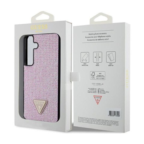 Guess Rhinestone Triangle - Etui Samsung Galaxy S24+ (różowy) Guess Rhinestone Triangle - Etui Samsung Galaxy S24+ (różowy)