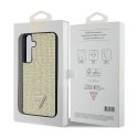 Guess Rhinestone Triangle - Etui Samsung Galaxy S24 (złoty)
