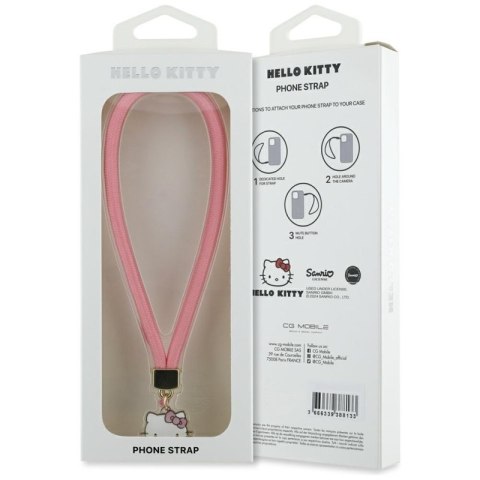 Hello Kitty Nylon Cord Kitty Head - Zawieszka do telefonu (różowy) Hello Kitty Nylon Cord Kitty Head - Zawieszka do telefonu (różowy)