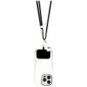 Hello Kitty Patch & Kitty Head Charm - Uniwersalny pasek / smyczka do telefonu (czarny)