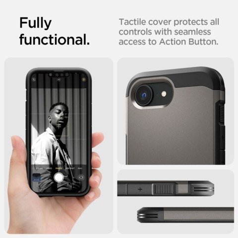 Spigen Tough Armor Mag MagSafe - Etui do iPhone 16e (Gunmetal) Spigen Tough Armor Mag MagSafe - Etui do iPhone 16e (Gunmetal)