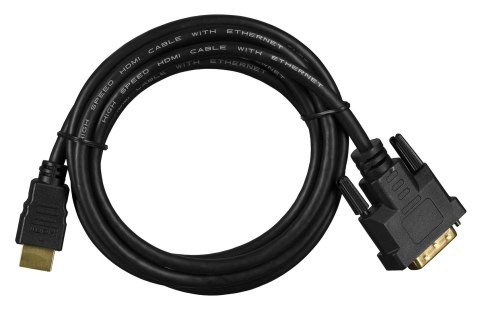 Kabel Lanberg CA-HDDV-10CC-0018-BK (HDMI M - DVI-D (18+1) M; 1,8m; kolor czarny) Kabel Lanberg CA-HDDV-10CC-0018-BK (HDMI M - DVI-D (18+1) M; 1,8m; kolor czarny)