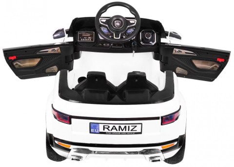 Autko Rapid Racer elektryczne dla dzieci, Biały SUV + Pilot Autko Rapid Racer elektryczne dla dzieci, Biały SUV + Pilot