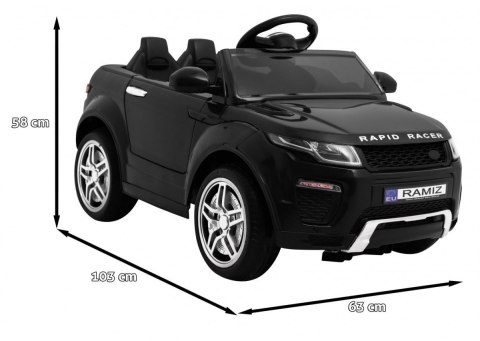 Autko Rapid Racer elektryczne dla dzieci Czarny + Pilot + Wolny Start + EVA + MP3 LED Autko Rapid Racer elektryczne dla dzieci Czarny + Pilot + Wolny Start + EVA + MP3 LED