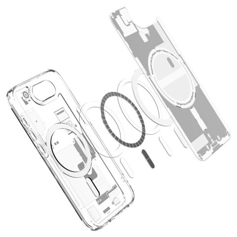 Spigen Ultra Hybrid Mag MagSafe - Etui do iPhone 16e (Zero One White) Spigen Ultra Hybrid Mag MagSafe - Etui do iPhone 16e (Zero One White)