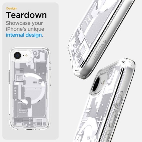 Spigen Ultra Hybrid Mag MagSafe - Etui do iPhone 16e (Zero One White) Spigen Ultra Hybrid Mag MagSafe - Etui do iPhone 16e (Zero One White)