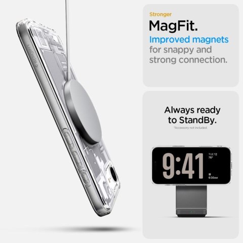 Spigen Ultra Hybrid Mag MagSafe - Etui do iPhone 16e (Zero One White) Spigen Ultra Hybrid Mag MagSafe - Etui do iPhone 16e (Zero One White)