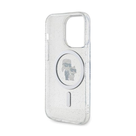 Karl Lagerfeld Karl & Choupette Glitter MagSafe - Etui iPhone 14 Pro (przezroczysty) Karl Lagerfeld Karl & Choupette Glitter MagSafe - Etui iPhone 14 Pro (przezroczysty)
