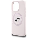 Karl Lagerfeld Silicone Double Heads And Circle MagSafe - Etui do iPhone 16 Pro (różowy)