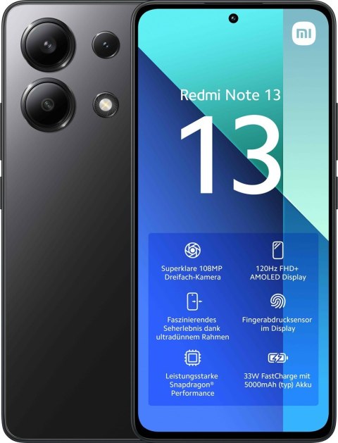 Smartfon Xiaomi Redmi Note 13 6/128GB Black Smartfon Xiaomi Redmi Note 13 6/128GB Black