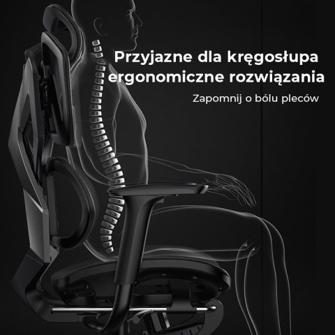 Fotel ergonomiczny gamingowy Angel Furia Grey