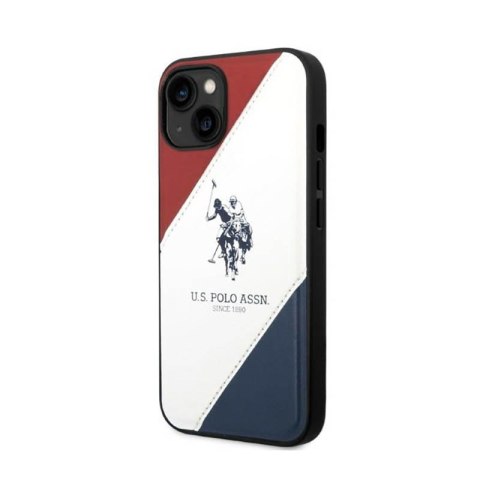 US Polo Assn Tricolor Embossed - Etui iPhone 14 (biały) US Polo Assn Tricolor Embossed - Etui iPhone 14 (biały)