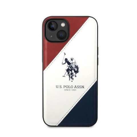 US Polo Assn Tricolor Embossed - Etui iPhone 14 (biały) US Polo Assn Tricolor Embossed - Etui iPhone 14 (biały)