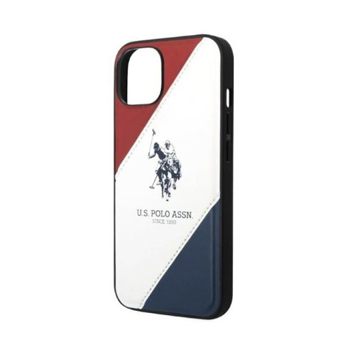 US Polo Assn Tricolor Embossed - Etui iPhone 14 (biały) US Polo Assn Tricolor Embossed - Etui iPhone 14 (biały)
