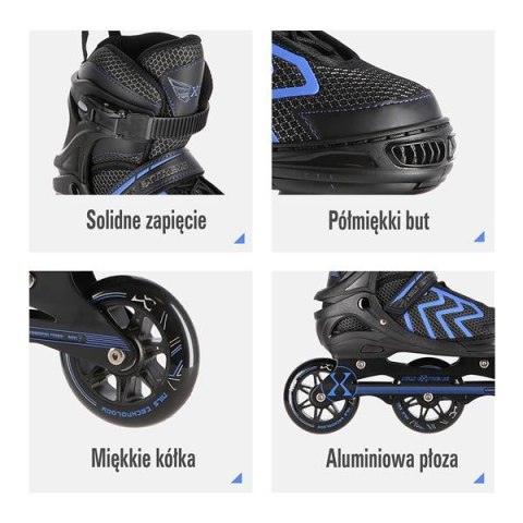 NA19318 CZARNO-NIEBIESKI ROZM. M (35-38) ŁYŻWOROLKI NILS EXTREME NA19318 CZARNO-NIEBIESKI ROZM. M (35-38) ŁYŻWOROLKI NILS EXTREME