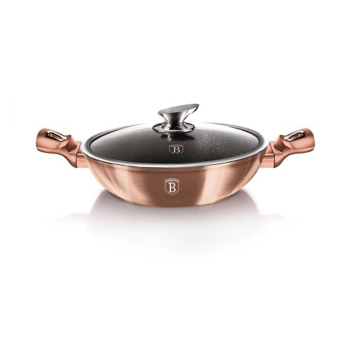 WOK GARNEK GRANITOWY 30CM 4.4L BERLINGER HAUS METALLIC LINE ROSE GOLD BH-7100 WOK GARNEK GRANITOWY 30CM 4.4L BERLINGER HAUS METALLIC LINE ROSE GOLD BH-7100
