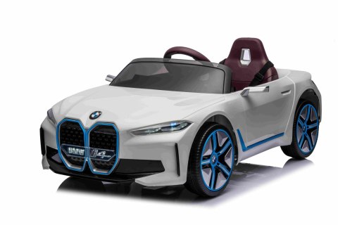 Autko BMW i4 na akumulator dla dzieci Biały + Wolny Start + EVA + Ekoskóra + Audio LED + Pilot Autko BMW i4 na akumulator dla dzieci Biały + Wolny Start + EVA + Ekoskóra + Audio LED + Pilot