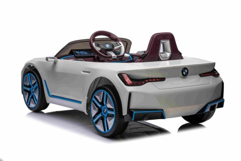 Autko BMW i4 na akumulator dla dzieci Biały + Wolny Start + EVA + Ekoskóra + Audio LED + Pilot Autko BMW i4 na akumulator dla dzieci Biały + Wolny Start + EVA + Ekoskóra + Audio LED + Pilot