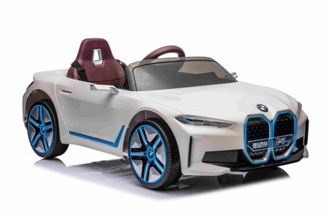 Autko BMW i4 na akumulator dla dzieci Biały + Wolny Start + EVA + Ekoskóra + Audio LED + Pilot Autko BMW i4 na akumulator dla dzieci Biały + Wolny Start + EVA + Ekoskóra + Audio LED + Pilot