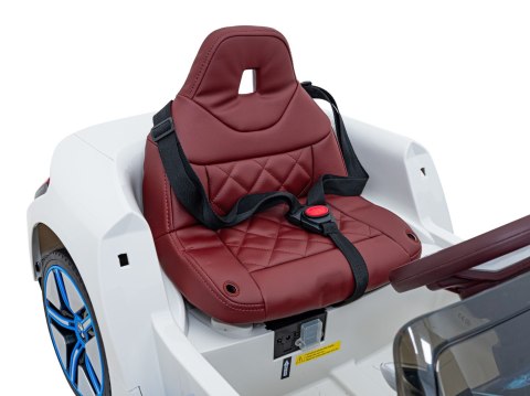 Autko BMW i4 na akumulator dla dzieci Biały + Wolny Start + EVA + Ekoskóra + Audio LED + Pilot Autko BMW i4 na akumulator dla dzieci Biały + Wolny Start + EVA + Ekoskóra + Audio LED + Pilot