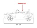 Autko BMW i4 na akumulator dla dzieci Biały + Wolny Start + EVA + Ekoskóra + Audio LED + Pilot