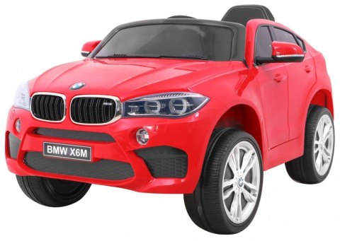 BMW X6M Elektryczne Autko dla dzieci Czerwony + Pilot + EVA + Wolny Start + Panel audio + LED BMW X6M Elektryczne Autko dla dzieci Czerwony + Pilot + EVA + Wolny Start + Panel audio + LED