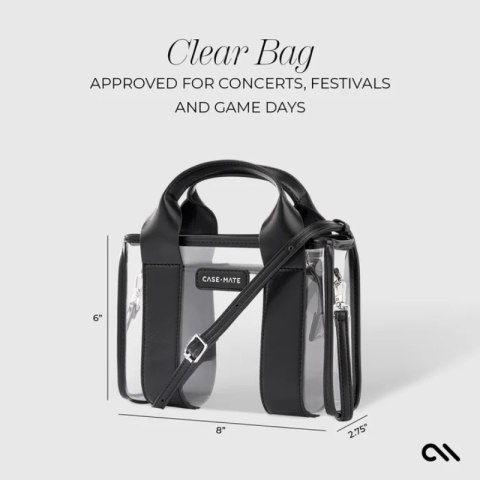 Case-Mate Micro Tote Bag - Wodoodporna torba na ramię (Black/Clear) Case-Mate Micro Tote Bag - Wodoodporna torba na ramię (Black/Clear)