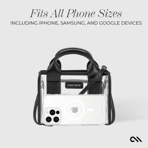 Case-Mate Micro Tote Bag - Wodoodporna torba na ramię (Black/Clear) Case-Mate Micro Tote Bag - Wodoodporna torba na ramię (Black/Clear)