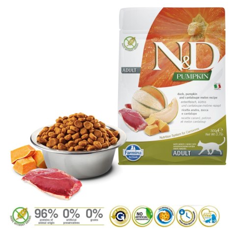 FARMINA N&D Pumpkin Cat Duck and Cantaloupe Melon Adult - sucha karma dla kota - 300 g FARMINA N&D Pumpkin Cat Duck and Cantaloupe Melon Adult - sucha karma dla kota - 300 g