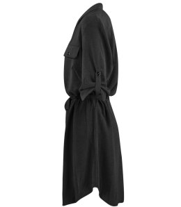 Sukienka szmizjerka basic tunika midi plus size MARIBEL (Czarny) 50
