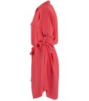 Sukienka szmizjerka basic tunika midi plus size MARIBEL (Czerwony) 50