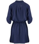 Sukienka szmizjerka basic tunika midi plus size MARIBEL (Granatowy) 50