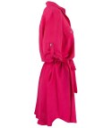 Sukienka szmizjerka basic tunika midi plus size MARIBEL (Różowy) 50