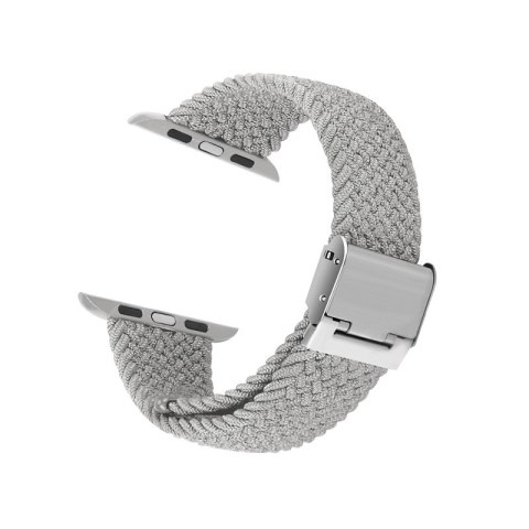 Crong Wave Band - Pleciony pasek do Apple Watch 44/45/46/49 mm (jasny szary) Crong Wave Band - Pleciony pasek do Apple Watch 44/45/46/49 mm (jasny szary)