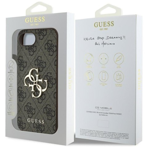 Guess 4G Big Logo - Etui do iPhone 16e (brązowy) Guess 4G Big Logo - Etui do iPhone 16e (brązowy)