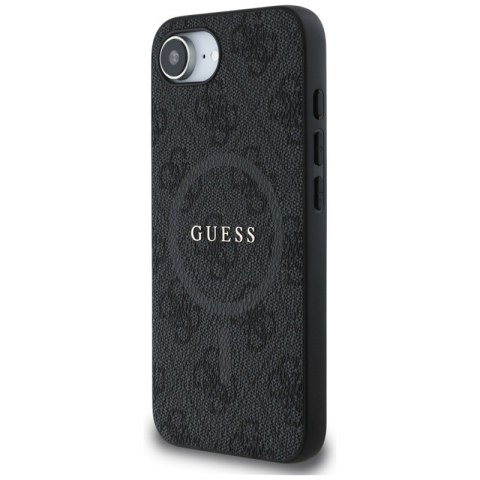 Guess 4G Ring Classic Logo MagSafe - Etui do iPhone 16e (czarny) Guess 4G Ring Classic Logo MagSafe - Etui do iPhone 16e (czarny)