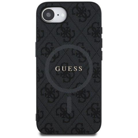 Guess 4G Ring Classic Logo MagSafe - Etui do iPhone 16e (czarny) Guess 4G Ring Classic Logo MagSafe - Etui do iPhone 16e (czarny)