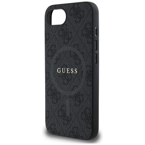 Guess 4G Ring Classic Logo MagSafe - Etui do iPhone 16e (czarny) Guess 4G Ring Classic Logo MagSafe - Etui do iPhone 16e (czarny)