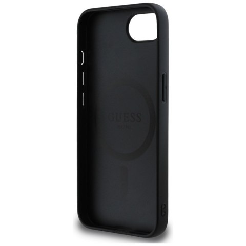 Guess 4G Ring Classic Logo MagSafe - Etui do iPhone 16e (czarny) Guess 4G Ring Classic Logo MagSafe - Etui do iPhone 16e (czarny)