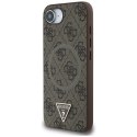 Guess 4G Ring Triangle Logo MagSafe - Etui do iPhone 16e (brązowy)