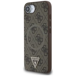Guess 4G Ring Triangle Logo MagSafe - Etui do iPhone 16e (brązowy)