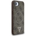 Guess 4G Ring Triangle Logo MagSafe - Etui do iPhone 16e (brązowy)
