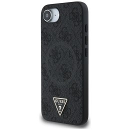 Guess 4G Ring Triangle Logo MagSafe - Etui do iPhone 16e (czarny)