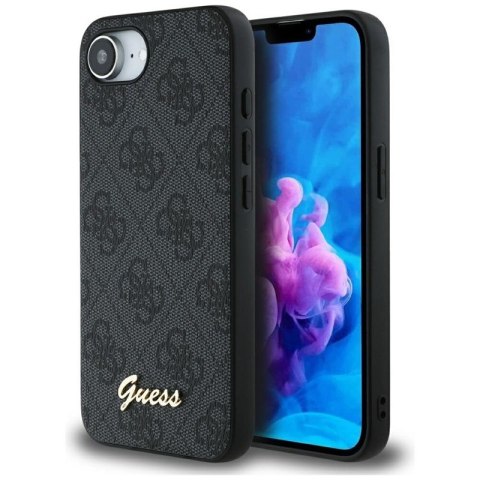 Guess 4G Script Logo MagSafe - Etui do iPhone 16e (czarny) Guess 4G Script Logo MagSafe - Etui do iPhone 16e (czarny)