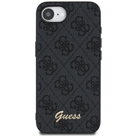 Guess 4G Script Logo MagSafe - Etui do iPhone 16e (czarny) Guess 4G Script Logo MagSafe - Etui do iPhone 16e (czarny)