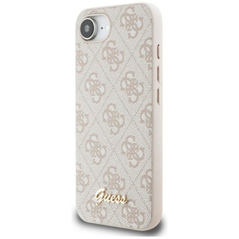 Guess 4G Script Logo MagSafe - Etui do iPhone 16e (różowy) Guess 4G Script Logo MagSafe - Etui do iPhone 16e (różowy)